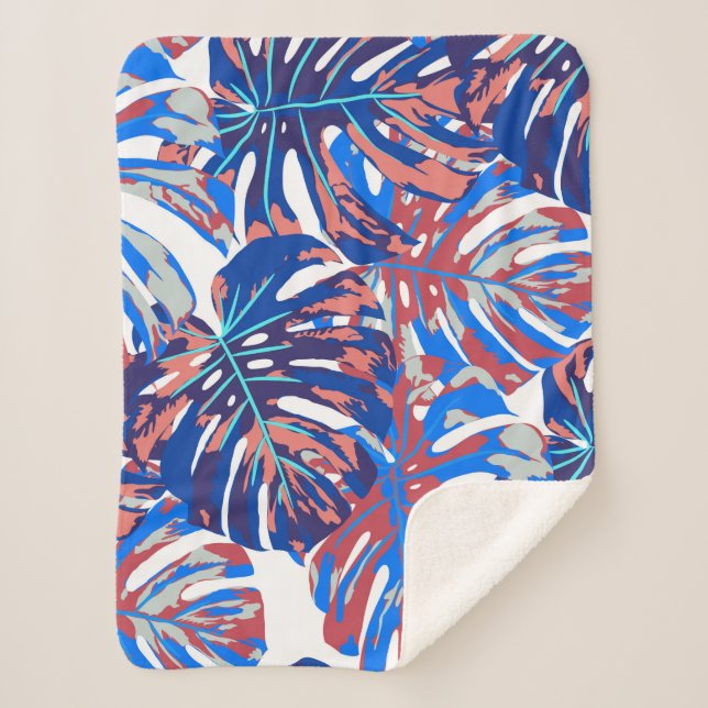 Monstera-Blätter Sherpadecke (Vorderseite)