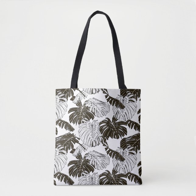 Monstera-Blätter Tasche (Vorderseite)