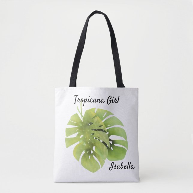 Monstera-Blätter Tasche (Vorderseite)