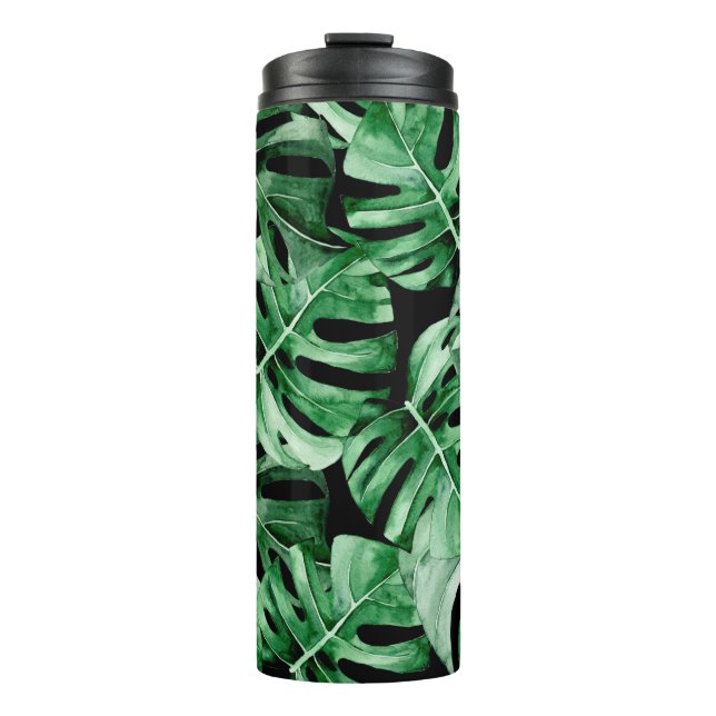 Monstera-Blätter Thermosbecher (Vorderseite)