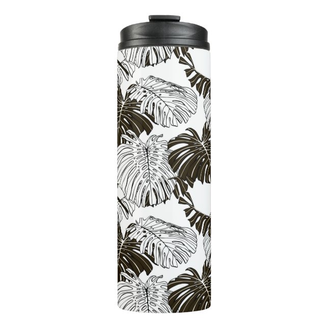 Monstera-Blätter Thermosbecher (Vorderseite)