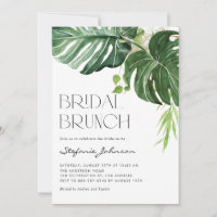 Monstera Blätter Tropical Bridal Brunch