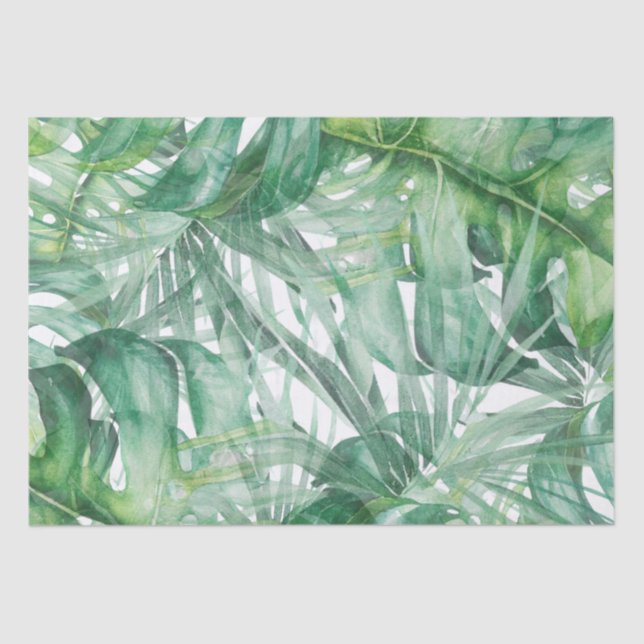 Monstera Blätter Tropical Seidenpapier (Vorderseite)