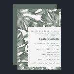Monstera Botanical Watercolor Green Bat Mitzvah Einladung<br><div class="desc">Monstera Pflanze Botanisches Wasserfarben Grüner Bat Mitzvah Einladung</div>