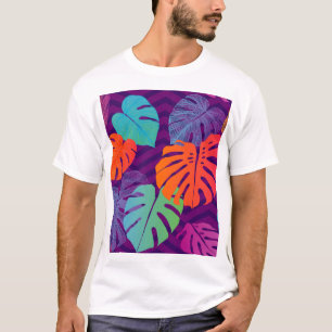 Monstera Deliciosa: Tropische Line Art. T-Shirt