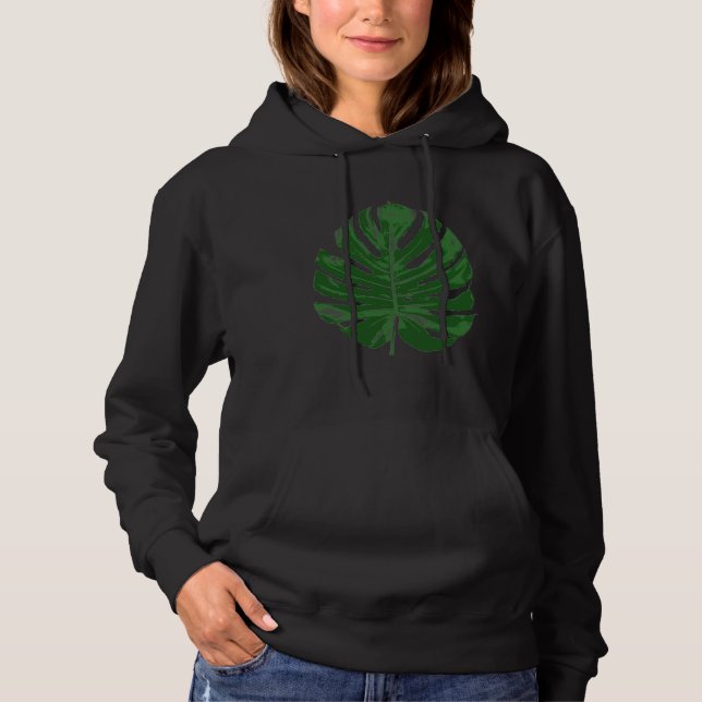 Monstera Delisiosa Leaf Hoodie (Vorderseite)