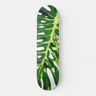 Monstera Feuille Skateboard Green Feuilles