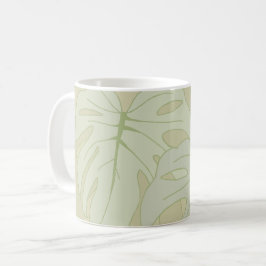 Monstera foliage in weichem Grün Kaffeetasse