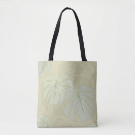 Monstera foliage in weichem Grün Tasche