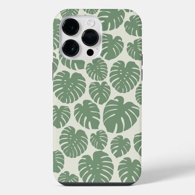 Monstera - Grün iPhone 14 Pro Max Hülle (Rückseite)