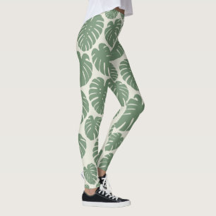 Monstera - grün leggings