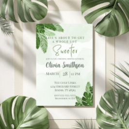 Monstera Hochzeitseinladung Tropisches Grün Einladung