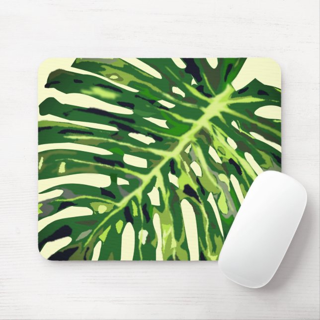 Monstera Leabes Mouse Pad Mousepad (Mit Mouse)