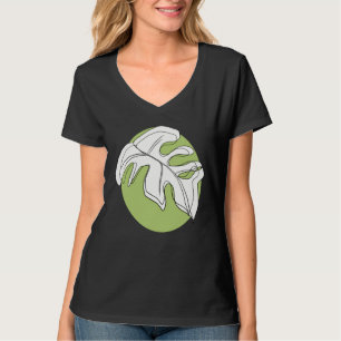Monstera Leaf Abstrakte Pflanze Illustration Green T-Shirt