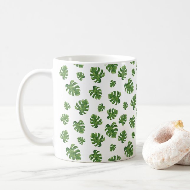 Monstera Leaf Coffee Mug (Avec donut)