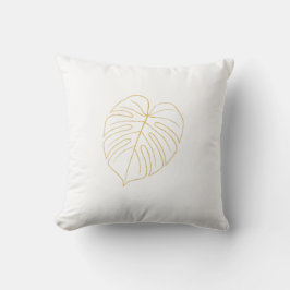Monstera Leaf Gold Design.  Kissen