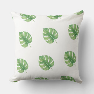 Monstera Leaf Green Design.  Kissen