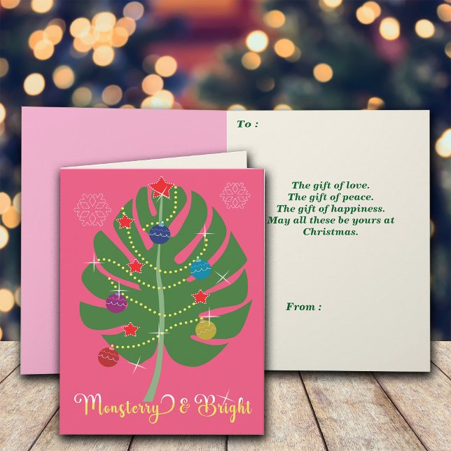 Monstera Leaf Monstero & Pflanze Lover Karte (Von Creator hochgeladen)