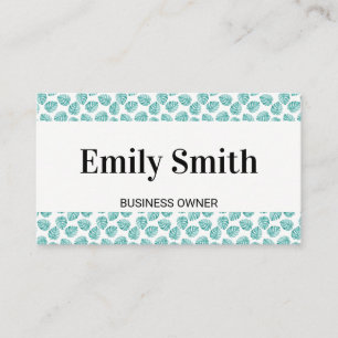 Monstera Leaf Pattern Visitenkarte