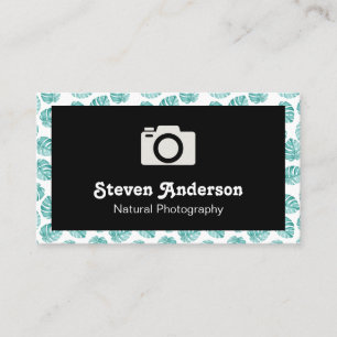 Monstera Leaf Pattern Visitenkarte