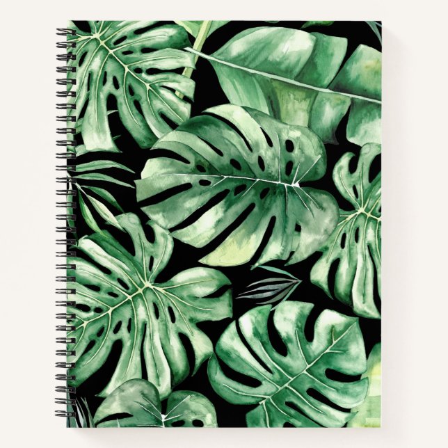 Monstera Leaf Spiral Notebook Notizbuch (Vorderseite)