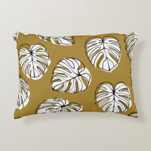 Monstera Leaf, Textil Nahtlos Muster. Dekokissen
