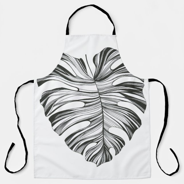 Monstera Leaf: Tropisches natürliches Element. Schürze (Vorderseite)