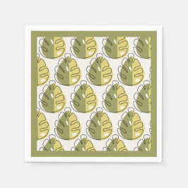 Monstera Leaves – Green Serviette