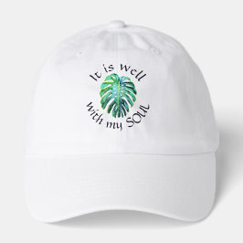 Monstera Mir geht es gut, meine Seele Licht Christ Truckerkappe