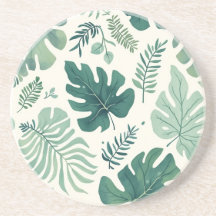 Monstera Mood - Tropischer Leaf Sandstone Unterset