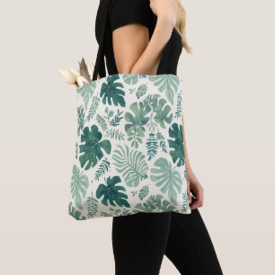 Monstera Mood - Tropisches Leaf Muster Tote Tasche