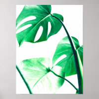 Monstera Palm Blätter Tropisches modernes Aquarell