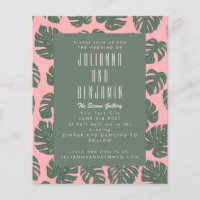 Monstera Pflanze Botanisches Rosa Grüne Hochzeit