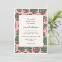 Monstera Pflanze Botanisches Rosa Grünes Brautpart