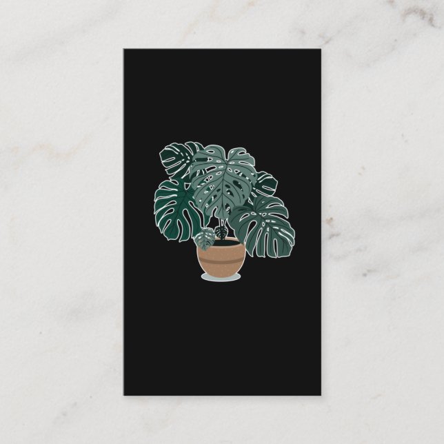 Monstera Pflanze Schöne Hauspflanze Visitenkarte (Vorderseite)