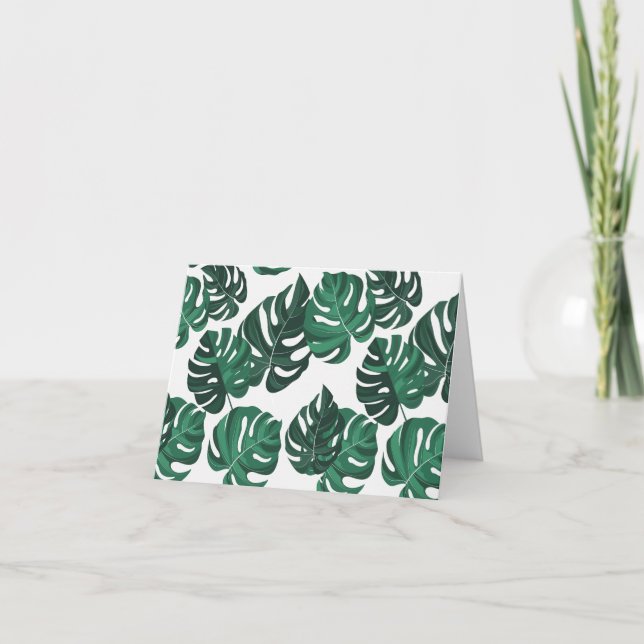 Monstera Pflanze Theme Blank Notecards Dankeskarte (Vorderseite)