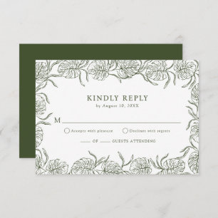 Monstera RSVP Cards