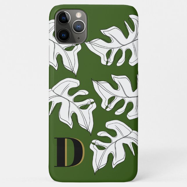 Monstera Schwarz-weiße botanische Hochzeit Case-Mate iPhone Hülle (Rückseite)