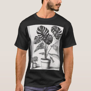 Monstera Sukkulente Indoor-Garten-Pflanzen-Mama-Au T-Shirt