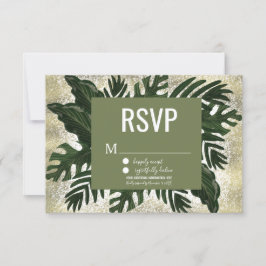 Monstera Tropical Imitats Gold Splash UAWG Einladung