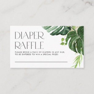 Monstera Tropical Summer Baby Duschdusche Windelwa Begleitkarte