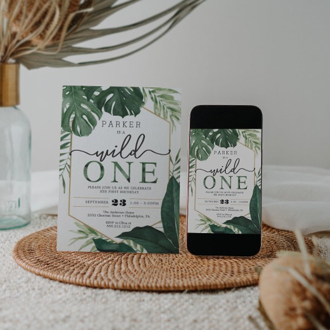 Monstera tropicale Wild One Premier Invitation d'a (Créateur téléchargé)