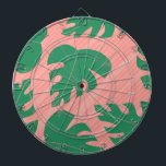 Monstera Verlasse Abstrakte Streaks Muster Dartscheibe<br><div class="desc">Entworfen von Dream Big Digital Design</div>