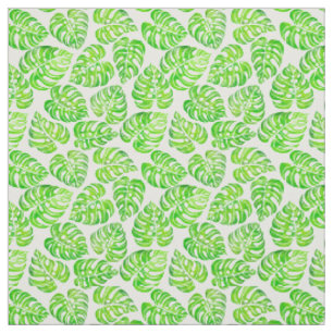 Monstera verlasse Aquarell Stoff