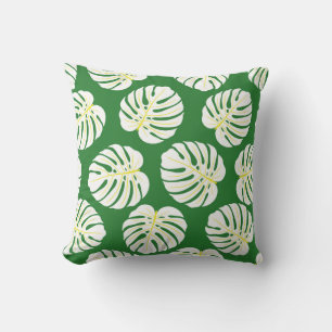 Monstera Verlasse, Dunkelgrün Vintag. Kissen
