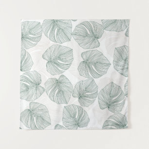 Monstera verlasse ein nahtloses Muster. tropisches Wandteppich