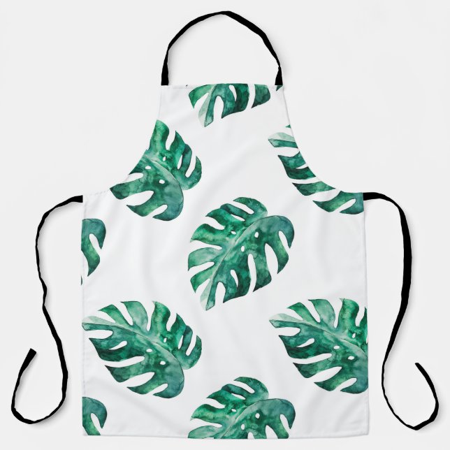 Monstera verlasse. Muster tropischer Illustratione Schürze (Vorderseite)