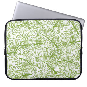 Monstera verlasse, nahtlos Blumendesign. Laptopschutzhülle