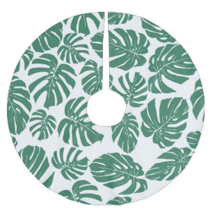 Monstera verlasse nahtlos dekoratives Muster. Polyester Weihnachtsbaumdecke
