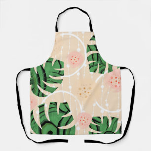 Monstera verlasse pink. schürze